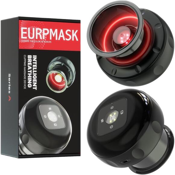 EURPMASK Choose the color of europe Other - EURPMASK Choose the color of europe 2 Pack 5-in-1 Electric Cupping Kit with Red